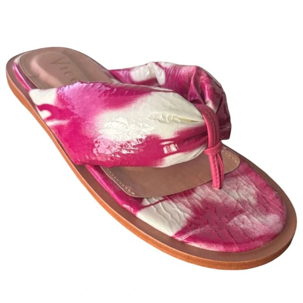 Vicenza Veneto Astromelia Patent Leather Thong Sandals | EU 38 | NWT